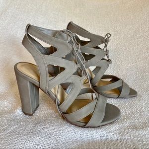 Charlotte Russe - Gray Lace Up Heels - NEW